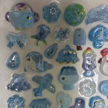 1Pc/2PCS 3D Embossed Stickers - Cute Cat, Dinosaur, Rabbit, Penguin Cartoon Animal Decorative Stickers, DIY Scrapbooking Material