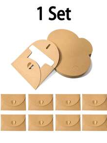 1/10/20/40/50PCS Mini Envelope & Blank Note Card Set - Kraft Paper Invitation Envelopes For Gift Cards, Wedding, Thank You Notes & Mailing - Multicolor - View 12