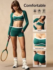 VARSIVA 女士休闲运动撞色吊带背心套装 - 彩色 - 查看 12