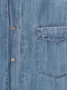DAZY Men's Vintage Washed Blue Denim Jacket, Spring - Blue - View 8