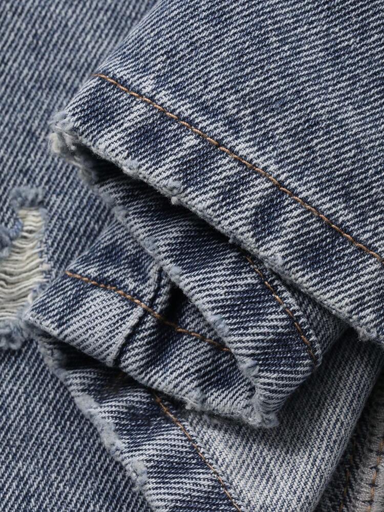 Women's Casual Slit Maxi Denim Skirt, Streetwear Style