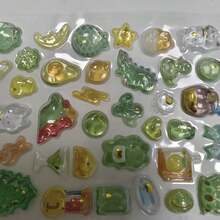 1Pc/2PCS 3D Embossed Stickers - Cute Cat, Dinosaur, Rabbit, Penguin Cartoon Animal Decorative Stickers, DIY Scrapbooking Material