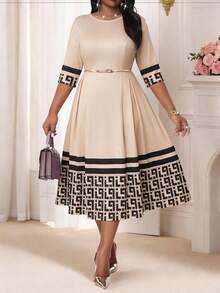 Fleurora 大码优雅几何印花通勤连衣裙 女士休闲连衣裙 女士休闲连衣裙 春季连衣裙 女士夏季连衣裙 夏季度假装 女士休闲连衣裙 优雅连衣裙 大码优雅连衣裙 优雅女装 教堂连衣裙 女士优雅休闲中长连衣裙 大码优雅套装 婚礼宾客优雅连衣裙 女士优雅连衣裙 女士正装连衣裙 女士连衣裙 优雅经典特殊场合连衣裙 优雅女士正装 - 彩色 - 查看 2