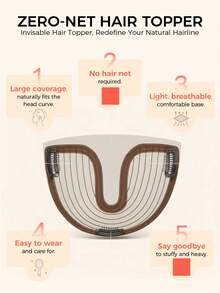 ZERO-NET 16英寸女士假发片，真人发丝，适合头发稀疏的女性，7.5x7.5英寸大底座，日常佩戴，挑染接发，夹式设计。 - S3/27 - 查看 11