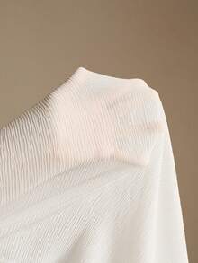 Arave 女士荷叶边长袖手工水钻休闲衬衫。情人节度假优雅女士上衣 - 白色 - 查看 8