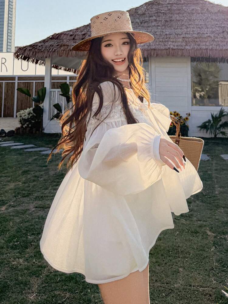 Women's Bow Tie Blouse Top, Summer Vacation Shirt