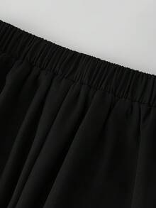 GlowEve CURVE Quần công sở thời trang dáng rộng dành cho nữ cỡ lớn - màu đen - Xem 4