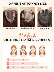 ZERO-NET 16英寸女士假发片，真人发丝，适合头发稀疏的女性，7.5x7.5英寸大底座，日常佩戴，挑染接发，夹式设计。 - S3/27 - 查看 12