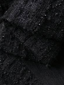 FRIFUL Women's Pleated Shoulder Tie Ruffle Hem Solid Color Camisole - Black - View 7