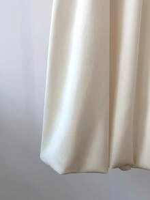 GlowEve High Waist Bowknot Tie Loose Long Floral Skirt, Flowy Fabric - Apricot - View 4