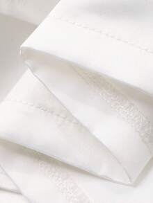 DAZY Baby Girl Summer Cute Vacation Style Floral & Butterfly Embroidery Puff Sleeve Waist Tie Dress - White - View 3