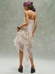 Bohemela Casual Woven Spaghetti Strap Dress For Women - Pale Yellow - View 4