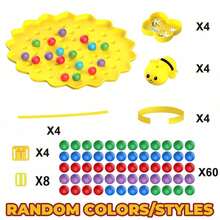 MINKOJA 一套新奇蜜蜂棋盘游戏玩具，寓教于乐的钓鱼游戏，适合亲子互动，多人游戏，完美礼物（适合3岁以上儿童） - 彩色 - 查看 12