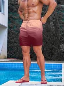 Manfinity Swimmode Men's Ombre Beach Vacation Casual Swim Trunks (Printed Irregular Pattern) - Multicolor - View 6