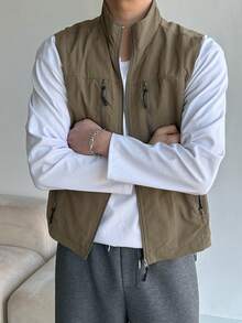 DAZY Military Green Outdoor Vest For Men, Summer - Army Green - View 3