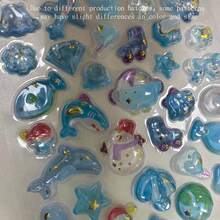 1Pc/2PCS 3D Embossed Stickers - Cute Cat, Dinosaur, Rabbit, Penguin Cartoon Animal Decorative Stickers, DIY Scrapbooking Material