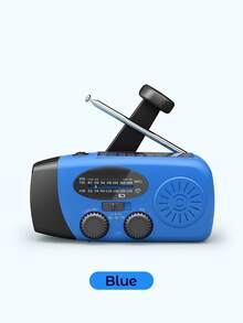 Teckwe Hand Crank Radio With 2000mAh Cellphone Charger, AM FM NOAA Weather Radio With Bright Flashlight For Home And Outdoor Emergencies - Multi-color - one size fits all - View 14