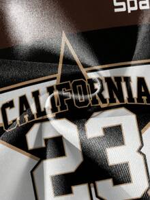 Manfinity Joysei Retro Color Block Pullover Sweatshirt Set, Unisex Loose Sporty Oversized Top + Jogger Pants - Multicolor - View 4