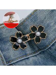 1/2 Pairs Sakura Waist Buttons, Adjustable And Removable Waist Shaping Buttons, Used To Adjust The Waistline Of Jeans Or As Clothing Accessories, No Need To Sewing Buttons. - Multicolor - View 9