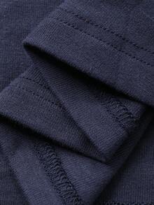 DAZY Women's Casual Lace Trim Asymmetric-Shoulder Mid-Length Dress, Summer - Blue - View 3