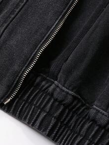 FRIFUL Women's Casual Washed Denim Jacket, Autumn