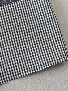 SHEIN LUNE CURVE 大码拼接圆领短袖衬衫 - 彩色 - 查看 4