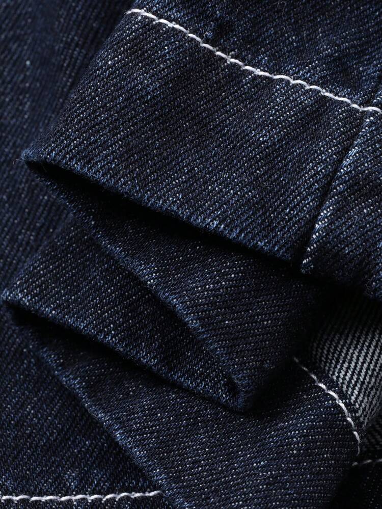 Women's Halter Tie Deep V-Neck Denim Jumpsuit