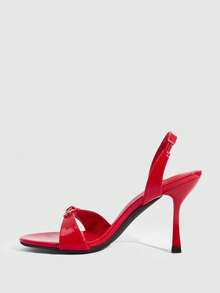 CUCCOO SZL Women's Pointed Toe Fashionable Elegant Versatile High Heel Sandals - Red - View 10