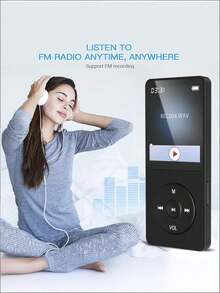 Teckwe 無線 MP4/MP3 無損音樂播放器 FM 收音機錄音機 運動款 - 黑色 - 查看 4