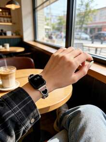 Teckwe Heart Shaped Watch Strap, Suitable For Smart Ladies' Watches 38/40/41/S10S11-42MM Smart Watch Series Bracelet - Multicolor - View 2