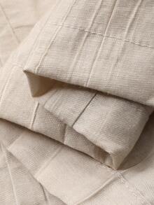 DAZY 女士亮片圆领半透明韩版上衣和休闲宽松裤两件套，少女风 - 卡其色 - 查看 7