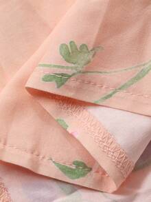 DAZY Women's Floral Print Nightgown, Spring - Orange - View 7