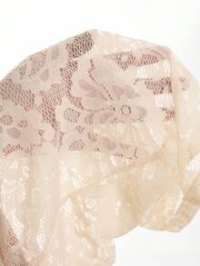Mistrie Sexy Ladies' Lace Deep V-Neck Strap Bodysuit Pants - Apricot - View 7
