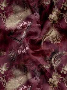 Soleia Áo quây nữ kiểu dáng thường ngày, áo kiểu đi nghỉ mát, áo mùa hè, màu đỏ Angola, họa tiết Paisley. - Nhiều màu - Xem 6