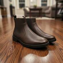 Botines Chelsea de hombre en color café con piel de res, diseño moderno y elegante para caballero - Café - Ver 1