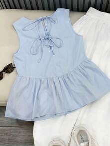 GlowEve Women's Casual Solid Blue Shirt - Blue - View 2