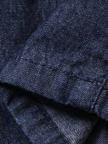 DAZY Toddler Boys' Retro Casual Washed Denim Shirt Collar - Dark Wash - View 3