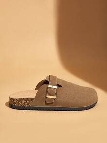 Solecia Dép lê nữ đế dày, mềm mại, mũi tròn thời trang, ấm áp, thích hợp cho kỳ nghỉ xuân, lễ Phục sinh và Giáng sinh. - Màu Khaki - Xem 9