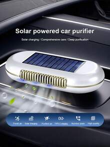 Teckwe 1-Piece Kompak 1200mAh Tahan Lama Pengisian USB Tipe C Pembersih Udara Ozon Tenaga Surya Penghilang Bau Sensor Getar dengan Fungsi Mulai-Berhenti Otomatis, Kebisingan Rendah, Efisiensi Tinggi dalam Penghilangan Bau, Penampilan Indah, Tahan Aus, Modis dalam Warna Putih - MultiWarna - View 5