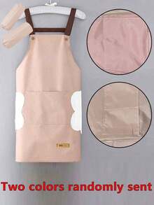 可爱创意防水围裙，带围兜，适合烹饪、家务，个性化图案设计，无袖成人工作服，厨房、浴室、家居用品供应商 - 彩色 - 查看 12