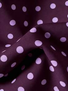 Swim Mod Bộ bikini hai mảnh dành cho nữ, họa tiết kẻ sọc và chấm bi, kiểu dáng thường ngày. - Màu tím - Xem 7