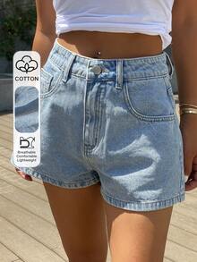 Dazy Tall Tall Women's Casual Denim Shorts - Light Wash - View 1