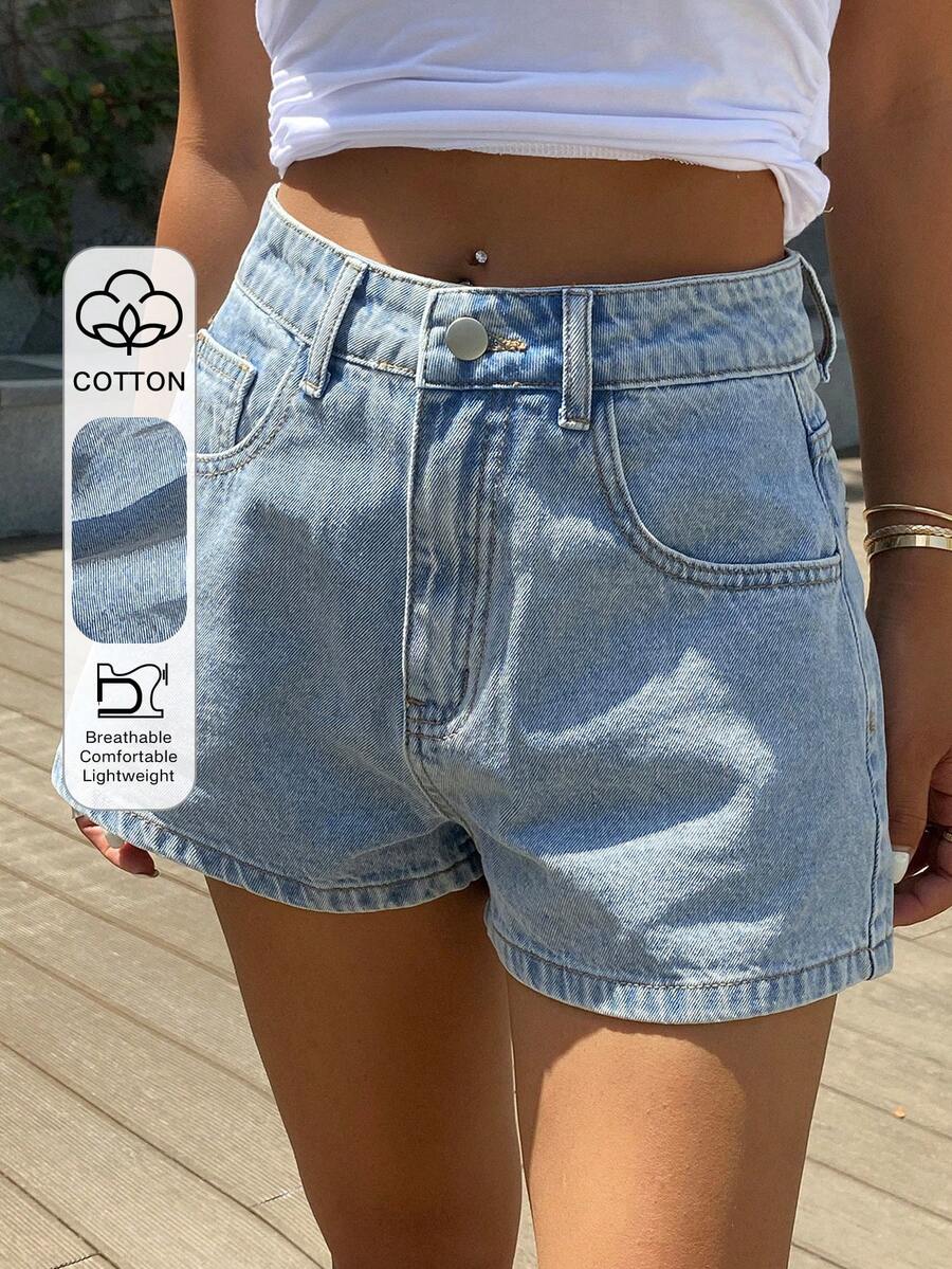 Dazy Tall Tall Women's Casual Denim Shorts - Light Wash - View 1