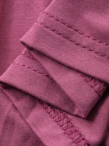 DAZY Minimalist Knit Waist-Cinched Mid-Length Slip Dress For Women - Pink - View 7