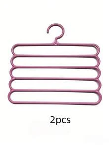 6-Pcs 4-Pcs /2-Pcs /1 Pc Wardrobe Storage Hangers, 5-Layer Plastic Scarf Rack, Optional Upgraded Thicker Version For Greater Durability. Wardrobe Hangers For Pants, Scarves, And Ties. - Multicolor - View 7