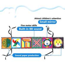 MINKOJA Libro de tela suave para bebés, juguete educativo de aprendizaje, libros de tela educativos para el baño del bebé con animales, colores e insectos, regalos ideales para bebés, Pascua, regalo de Pascua, Día del Niño, libros para bebés, juguetes para bebés, estimulación sensorial para bebés, juguetes educativos tempranos para bebés y espejos para bebés - Color - Ver 7