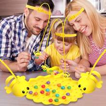 MINKOJA 一套新奇蜜蜂棋盘游戏玩具，寓教于乐的钓鱼游戏，适合亲子互动，多人游戏，完美礼物（适合3岁以上儿童） - 彩色 - 查看 2