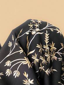 Ellevyn Women's Elegant Vacation Printed Wrap-Style Round Neck Jumpsuit  From Spring To Summer  Fasching Women Costume  Saudi Arabian National Day Attire - Black - View 10