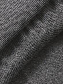 FRIFUL 女士纯色深灰色修身百搭休闲通勤简约无脚打底裤 - 灰色 - 查看 6