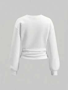 Coolane Casual Minimalist Street Style Black White Gray Lip Print Pattern Women's Thick Fleece Sweatshirt, Suitable For Autumn/Winter - Multicolor - View 6